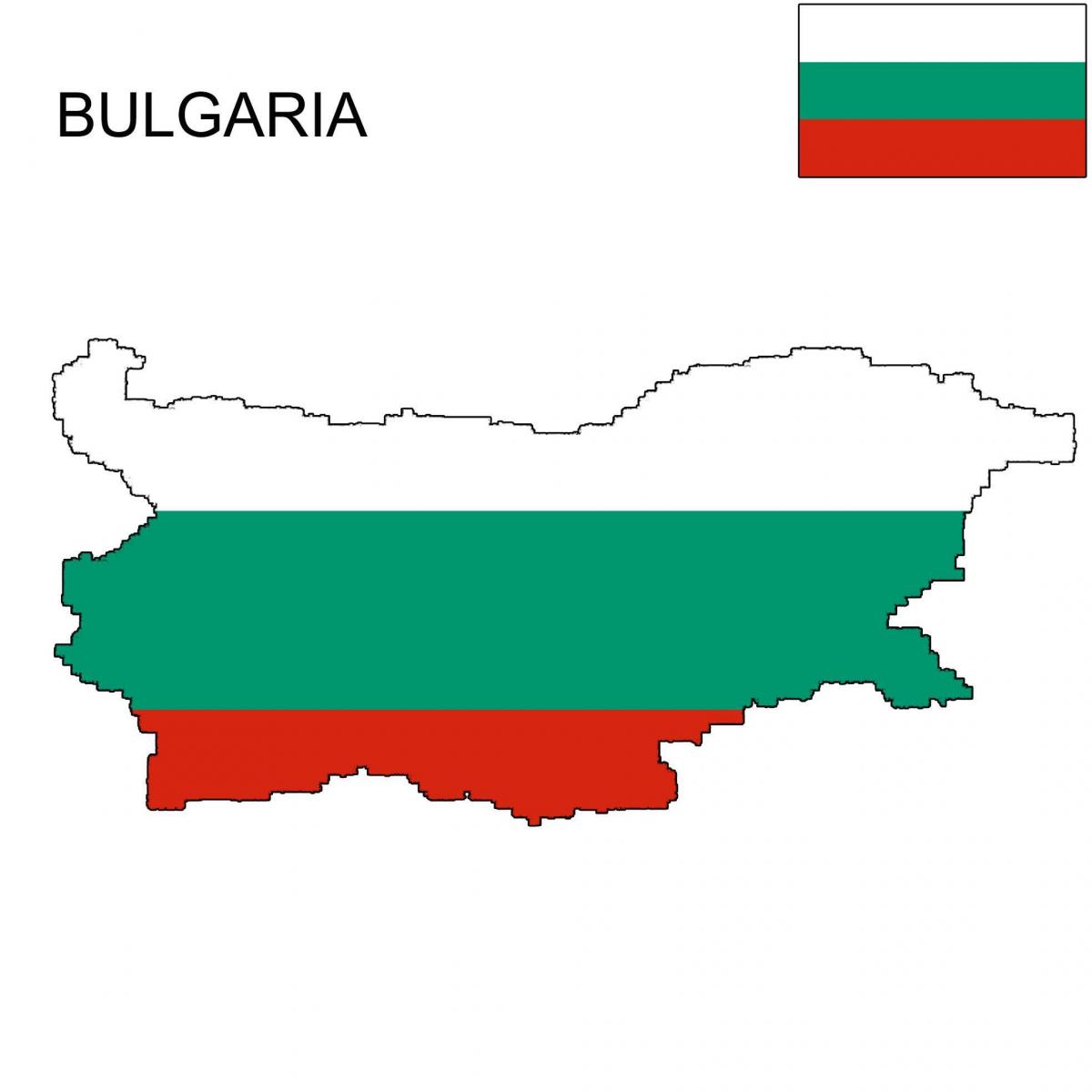 Bulgarien karta flagga