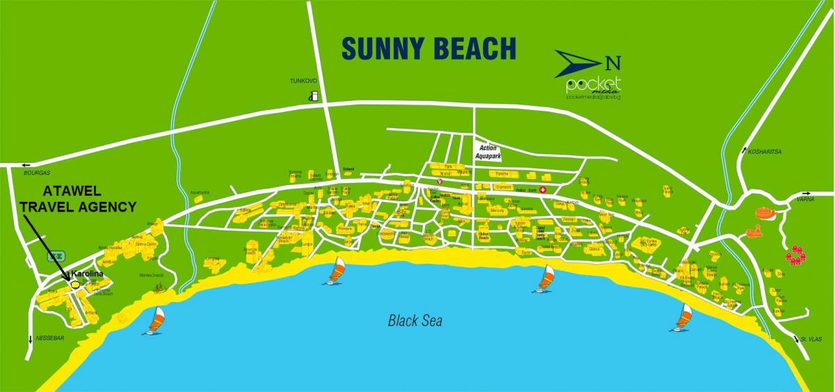 karta Bulgarien sunny beach