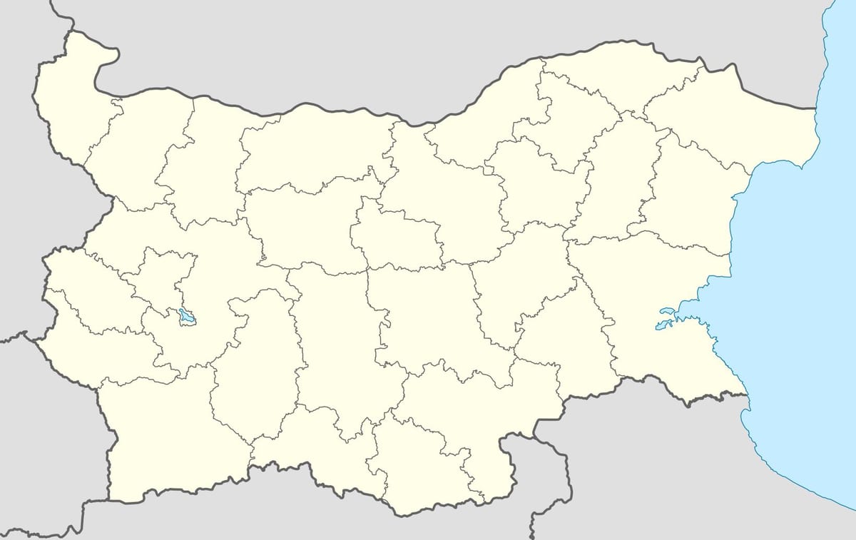 karta över Bulgarien karta vektor