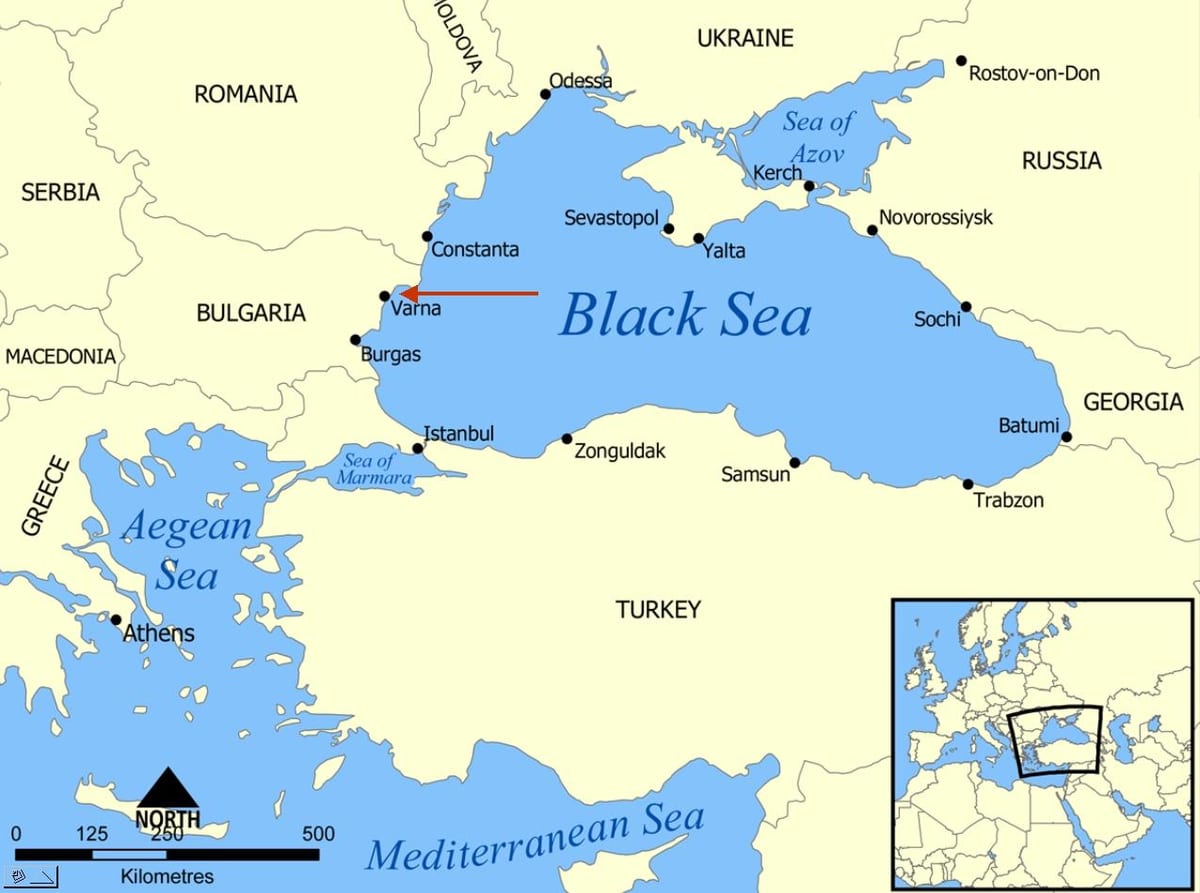 Bulgarien plats i världen karta