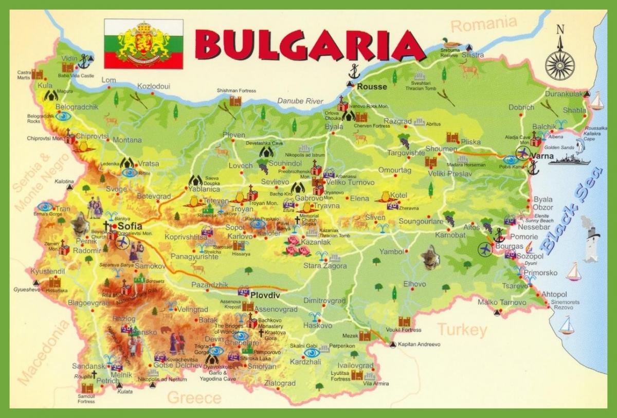 Bulgarien sightseeing karta