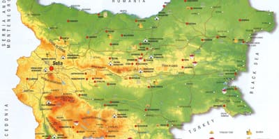 Bulgariska bergen karta