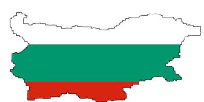 Bulgarien karta flagga