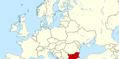 Världskarta som visar Bulgarien