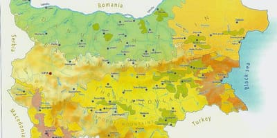 Karta över Bulgarien klimat