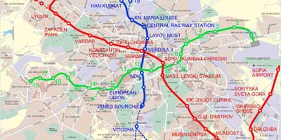 Karta över Bulgarien metro