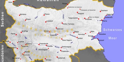 Karta över bulgariska havet