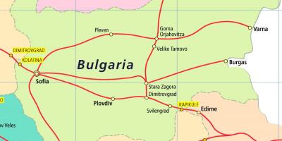 Bulgarien tåg karta