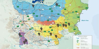 Karta över bulgariska vin